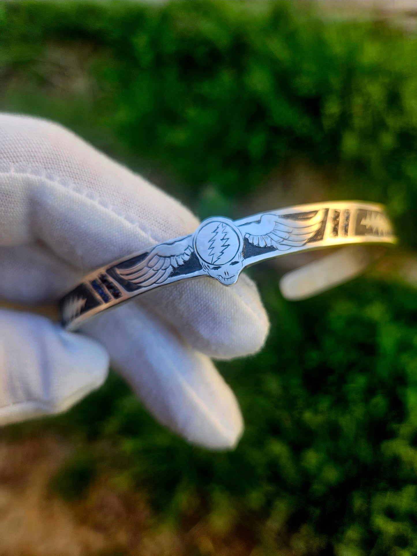 Custom Grateful Dead cuff bracelet